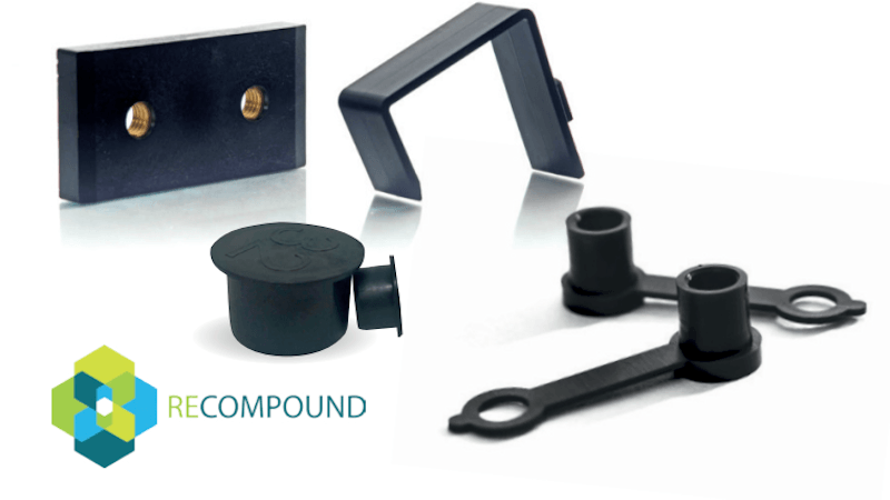 Plastic injection moulding from recompounds